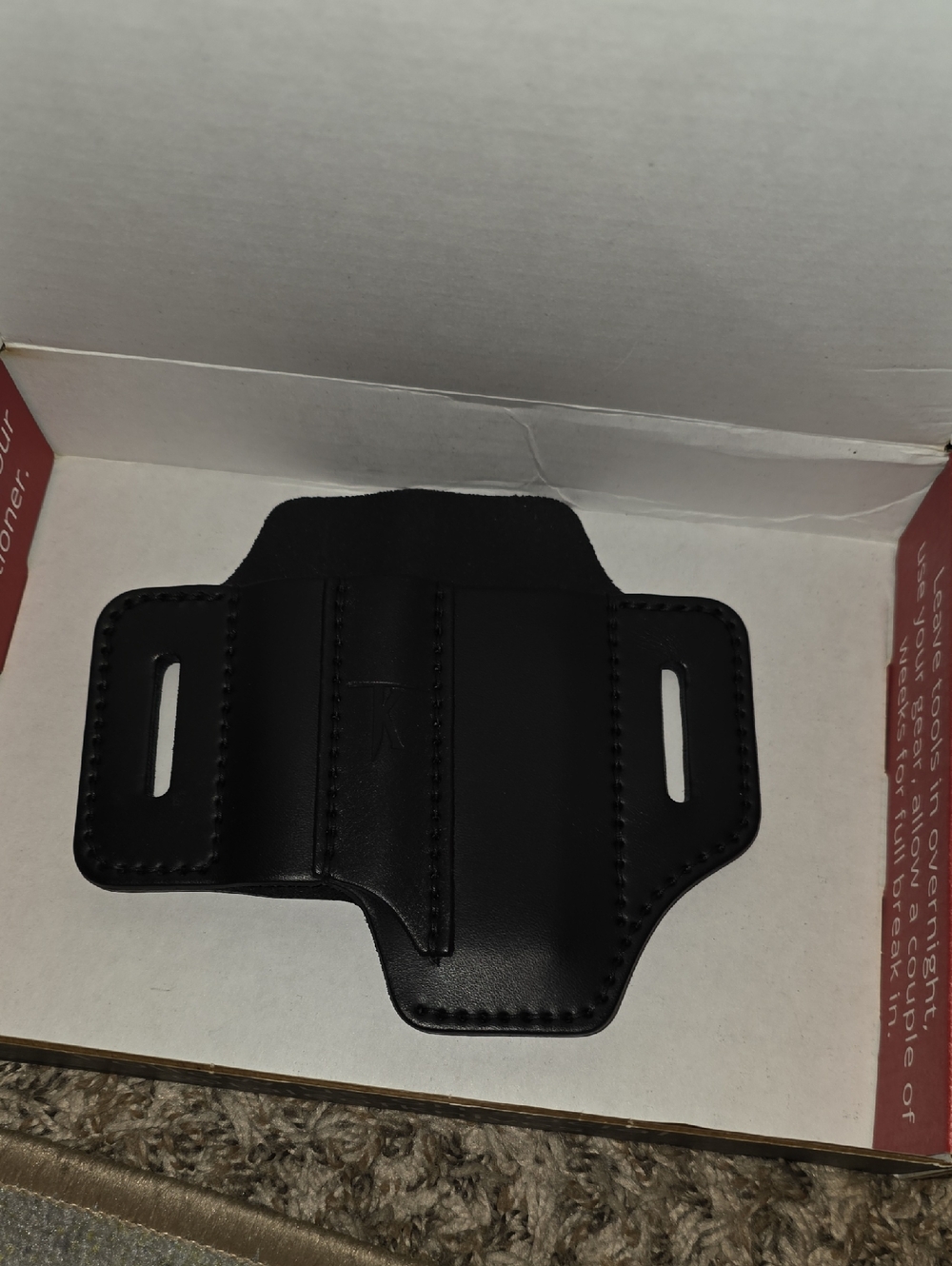 Black Leather Belt Holster Phone Clip - Sleek Secure Carry
